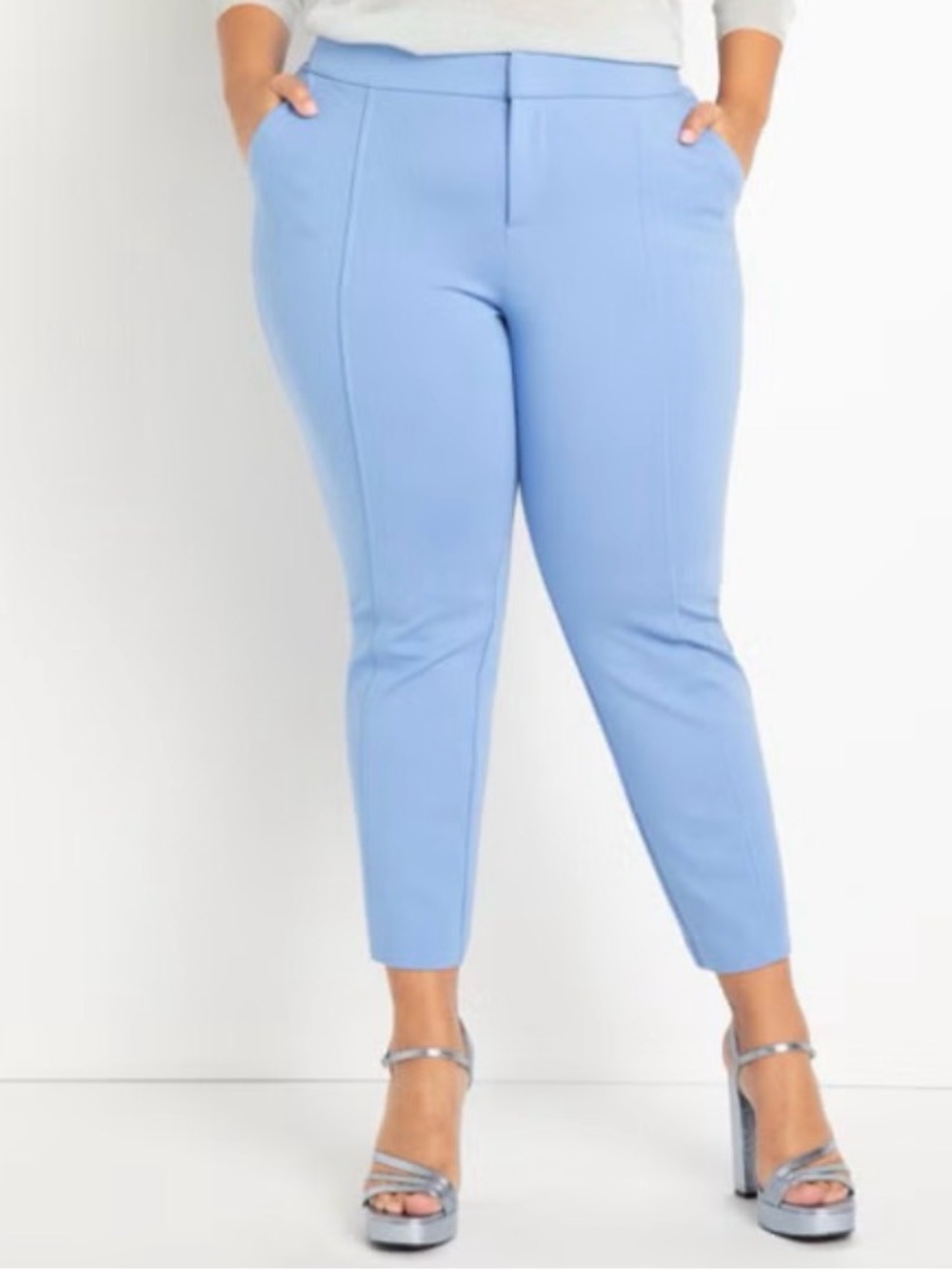 Eloquii French‎ Blue The Ultimate Stretch Slim Leg Pant Size 22R